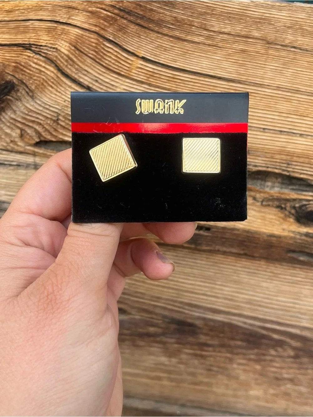 SWANK | Gold-Tone Square Cuff Links